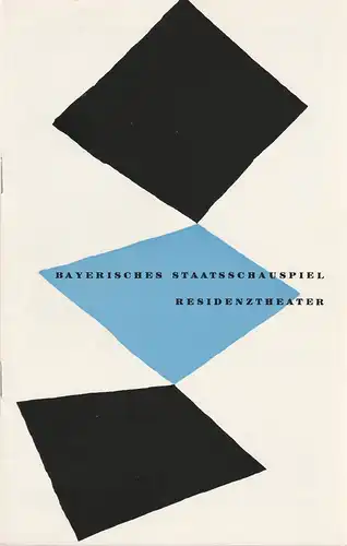 Bayerisches Staatsschauspiel, Helmut Henrichs, Eckart Stein: Programmheft Max Frisch BIEDERMANN UND DIE BRANDSTIFTER Premiere 29. Januar 1960 Residenztheater Spielzeit 1959 / 60 Heft 5. 