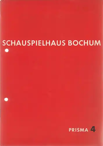 Schauspielhaus Bochum, Hans Schalla, Hans Peter Doll, Max Fritzsche, Grete Hamer ( Fotos ): Programmheft Uraufführung Ferdinand Bruckner DER TOD EINER PUPPE Spielzeit 1956 / 57 Prisma 4. 