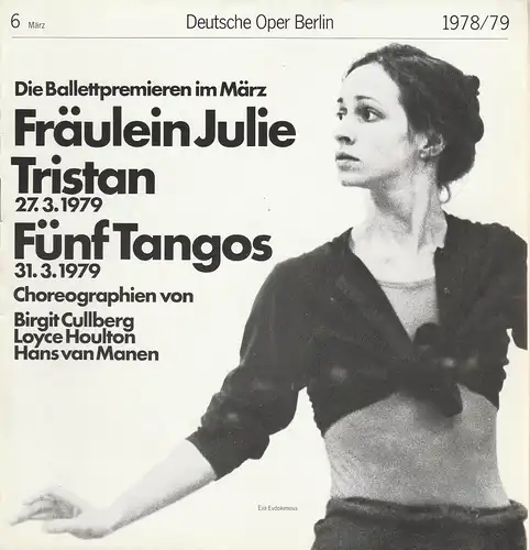 Deutsche Oper Berlin, Siegfried Palm: Deutsche Oper Berlin Spielzeit 1978 / 79 Heft 6 März. 