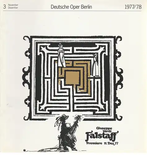 Deutsche Oper Berlin, Siegfried Palm: Deutsche Oper Berlin Spielzeit 1977 / 78 Heft 3 November / Dezember. 