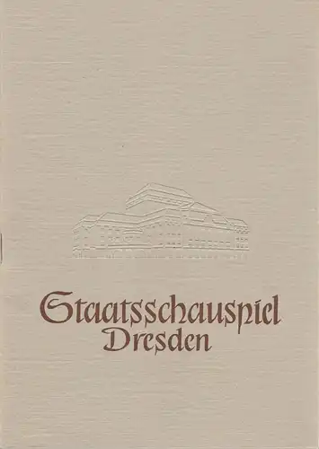 Staatsschauspiel Dresden, Heinrich Allmeroth, Heinz Pietzsch: Programmheft Bertolt Brecht LEBEN DES GALILEI Spielzeit 1956 / 57 Heft 4. 