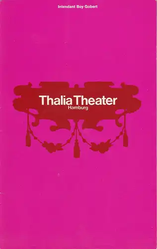 Thalia Theater Hamburg, Boy Gobert, Hannelore Gerber, Rosemarie Clausen ( Szenenfotos ): Programmheft Henrik Ibsen GESPENSTER Spielzeit 1969 / 70 Heft 7. 