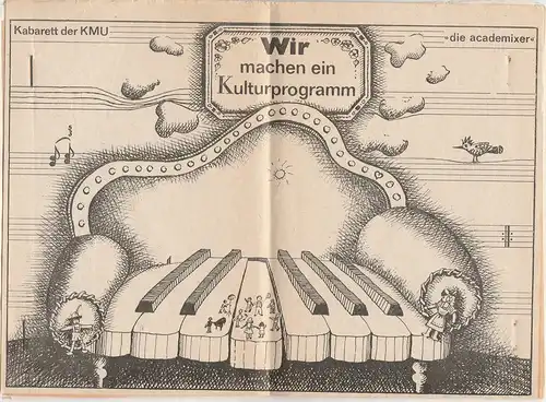 die academixer, Kabarett der KMU, Jürgen Hardt, DDR - Kabarett: Programmheft WIR MACHEN EIN KULTURPROGRAMM Premiere September 1975. 