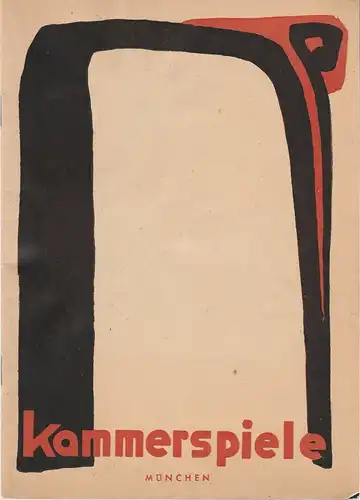 Kammerspiele München, Werner Bergold, Hildegard Steinmetz: Programmheft Münchner Kammerspiele Spielzeit 1949 / 50 Heft 3. 
