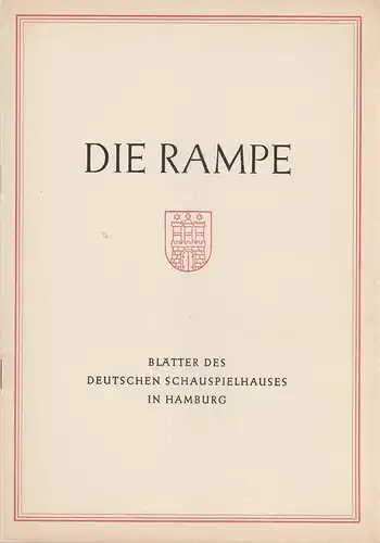 Deutsches Schauspielhaus Hamburg, Albert Lippert, Ludwig Benninghoff: Programmheft  Herbert Orth LASS DIE LEUTE REDEN Die Rampe Spielzeit 1953 / 54 Heft 9. 