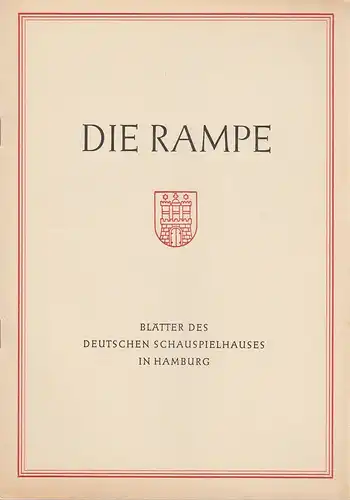 Deutsches Schauspielhaus Hamburg, Albert Lippert, Ludwig Benninghoff: Programmheft Friedrich Schiller Die RÄUBER Die Rampe Spielzeit 1954 / 55 Heft 12. 