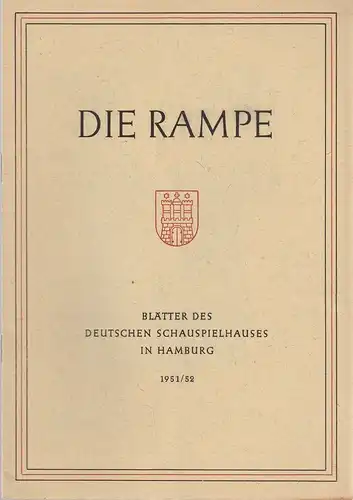 Deutsches Schauspielhaus Hamburg, Albert Lippert, Ludwig Benninghoff: Programmheft Aristophanes LYSISTRATA Die Rampe Premiere 14. November 1951 Spielzeit 1951 / 52 Heft 5. 