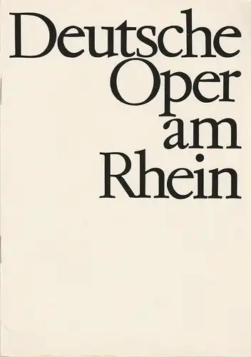 Deutsche Oper am Rhein, Theatergemeinschaft Düsseldorf - Duisburg, Grischa Barfuss, Rolf Trouwborst, Manfred von Stein: Programmheft Giacomo Puccini LA BOHEME Premiere 10. September 1967 Spielzeit 1967 / 68. 