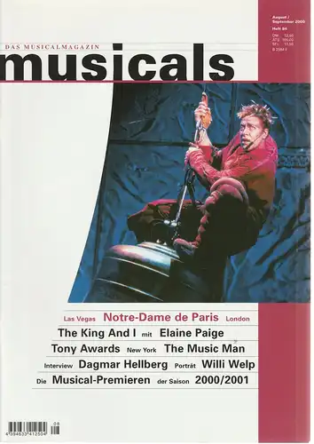 Klaus-Dieter Kräft, Gerhard Knopf: musicals Das Musicalmagazin August / September 2000 Heft 84. 