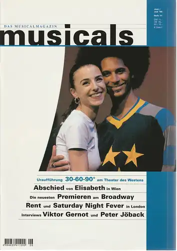 Klaus-Dieter Kräft, Gerhard Knopf: musicals Das Musicalmagazin Juni / Juli 1998 Heft 71. 