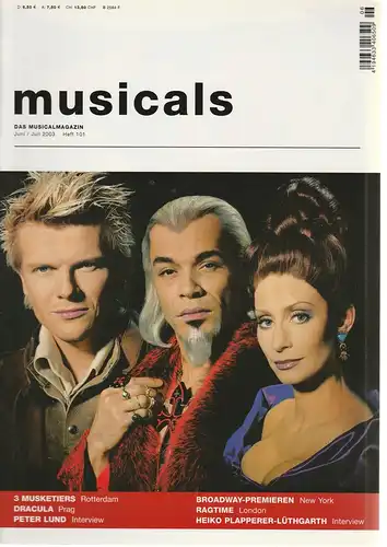 Klaus-Dieter Kräft, Gerhard Knopf: musicals Das Musicalmagazin Juni / Juli 2003 Heft 101. 