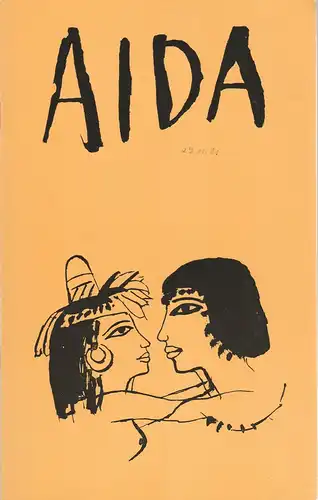 Deutsche Staatsoper Berlin, Deutsche Demokratische Republik, Eberhard Streul, Volker Pfüller, Karl-Heinz Drescher: Programmheft Giuseppe Verdi AIDA 29. November 1981. 