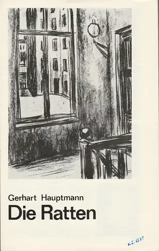 Deutsches Theater und Kammerspiele Berlin, Staatstheater der DDR, Gerhard Wolfram, Heinz Rohloff: Programmheft Gerhart Hauptmann DIE RATTEN 1977. 