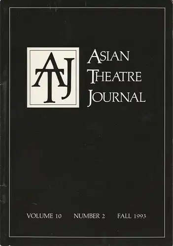 Samuel L. Leiter, Robert W. Bethune: ASIAN THEATRE JOURNAL Volume 10 Number 2 Fall 1993. 