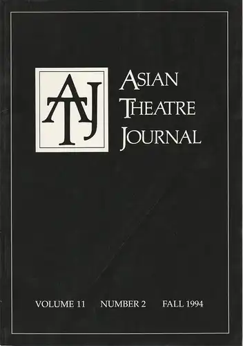 Samuel L. Leiter, Robert W. Bethune: ASIAN THEATRE JOURNAL Volume 11 Number 2 Fall 1994. 