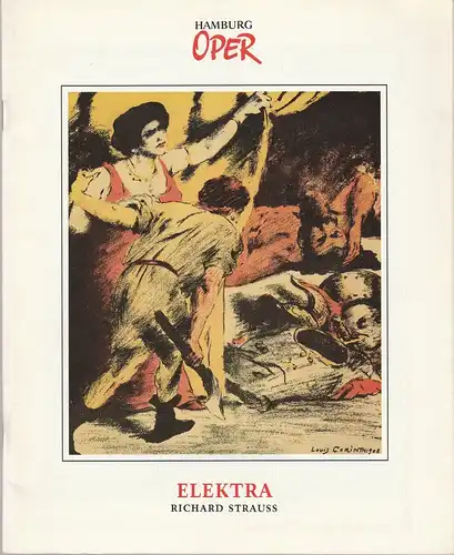 Hamburgische Staatsoper, Peter Ruzicka, Gerd Albrecht, Annedore Cordes: Programmheft Richard Strauss ELEKTRA 21. September 1990. 