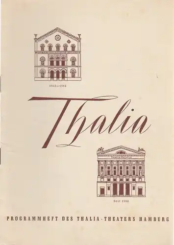 Thalia Theater Hamburg, Willy Maertens, Albert Dambek, Conrad Kayser: Programmheft William Inge PICNIC  111. Spielzeit 1954/55 Heft 4. 