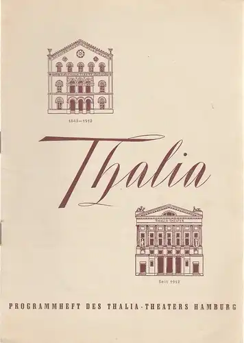 Thalia Theater Hamburg, Willy Maertens, Albert Dambek, Conrad Kayser: Programmheft W. Somerset Maugham LADY FREDERICK  111. Spielzeit 1954/55 Heft 6. 