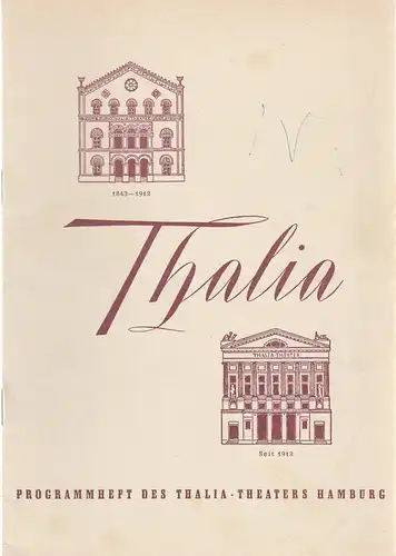 Thalia Theater Hamburg, Willy Maertens, Albert Dambek, Conrad Kayser: Programmheft Carlo Goldoni DER RAPPELKOPF 24. März 1955 111. Spielzeit 1954 / 55 Heft 12. 