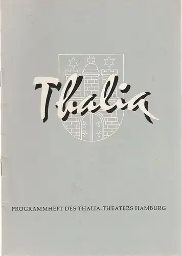 Thalia Theater Hamburg, Willy Maertens, Albert Dambek, Conrad Kayser, Rosemarie Pierer (Szenenfotos): Programmheft Terence Rattigan DER SCHLAFENDE PRINZ 115. Spielzeit 1958 / 59 Heft 6. 