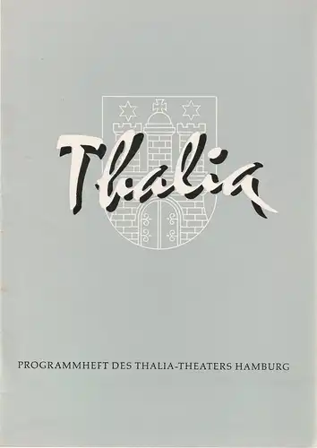 Thalia Theater Hamburg, Willy Maertens, Albert Dambek, Conrad Kayser, Rosemarie Pierer (Szenenfotos): Programmheft  Ronald Alexander FERIEN FÜR LIEBENDE 115. Spielzeit 1958 / 59 Heft 2. 