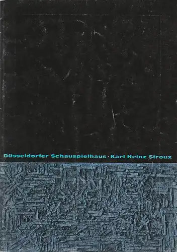 Düsseldorfer Schauspielhaus, Karl Heinz Stroux, G. Johannes Klose,  Lore Bermbach (Fotos): Programmheft Eugene Scribe EIN GLAS WASSER 27. April 1966 Spielzeit 1965 / 66 Heft VIII Monatsheft  des Düsseldorfer Schauspielhauses April 1966. 