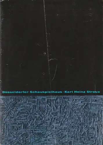 Düsseldorfer Schauspielhaus, Karl Heinz Stroux, G. Johannes Klose,  Lore Bermbach (Fotos): Programmheft William Shakespeare KÖNIG LEAR 27. September 1966 Spielzeit 1966  / 67 Heft I Monatsheft  des Düsseldorfer Schauspielhauses September 1966. 