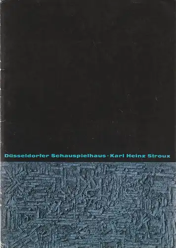 Düsseldorfer Schauspielhaus, Karl Heinz Stroux, G. Johannes Klose,  Lore Bermbach (Fotos): Programmheft George Bernard Shaw MAN KANN NIE WISSEN 15. Dezember 1966 Spielzeit 1966 / 67 Heft IV. 