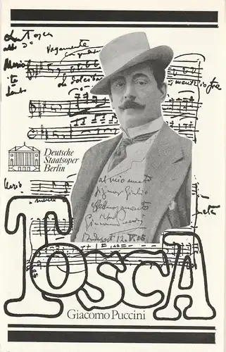 Deutsche Staatsoper Berlin, Deutsche Demokratische Republik, Werner Otto, Wolfgang Jerzak, Rolf Kanzler: Programmheft Giacomo Puccini TOSCA 15. Januar 1984. 