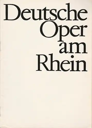 Deutsche Oper am Rhein-Theatergemeinschaft Düsseldorf-Duisburg, Grischa Barfuß, Rolf Trouwborst, Elfi Hess (Szenenfotos): Programmheft Giacomo Puccini MADAMAE BUTTERFLY 1. Juli 1966 Spielzeit 1965 / 66. 