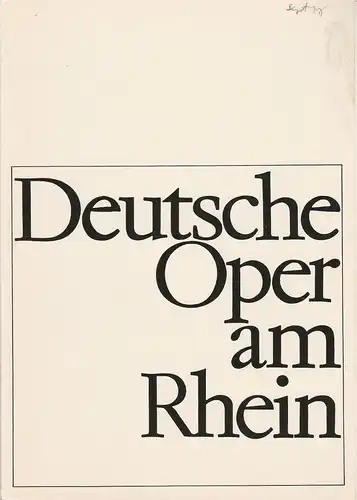 Deutsche Oper am Rhein-Theatergemeinschaft Düsseldorf-Duisburg, Grischa Barfuß, Rolf Trouwborst, Ilka Kügler: Programmheft Giuseppe Verdi DER TROUBADOUR Wiederaufnahme 17. Oktober 1978 Spielzeit 1978 / 79 Heft 3. 