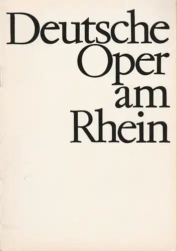 Deutsche Oper am Rhein-Theatergemeinschaft Düsseldorf-Duisburg, Grischa Barfuß, Rolf Trouwborst,  Elfi Hess (Szenenfotos): Programmheft Giacomo Puccini TOSCA Wiederaufnahme 3. März 1966 Spielzeit 1965 / 66 Heft VII. 