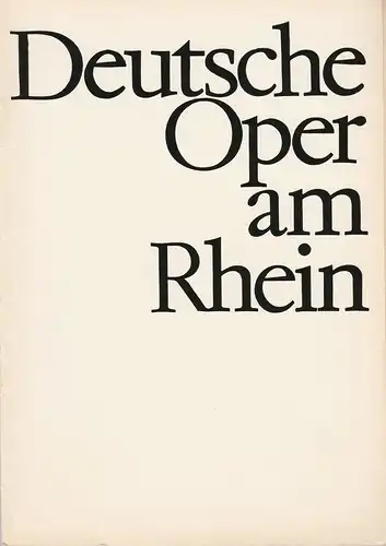 Deutsche Oper am Rhein-Theatergemeinschaft Düsseldorf-Duisburg, Grischa Barfuß, Rolf Trouwborst,  Elfi Hess (Szenenfotos): Programmheft Johann Strauß DER ZIGEUNERBARON Wiederaufnahme 19. März 1966 Spielzeit 1965 / 66 Heft VI. 