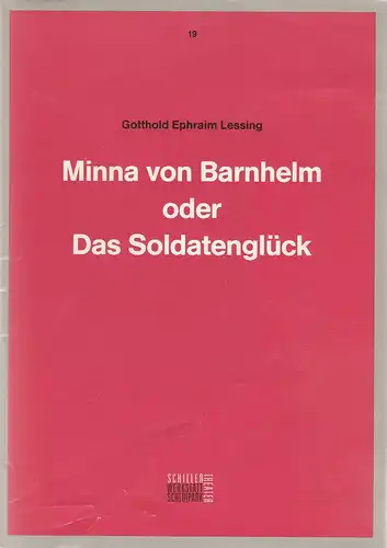 Staatliche Schauspielbühnen Berlin, Christian Brachwitz (Probenfotos): Programmheft Gotthold Ephraim Lessing MINNA VON BARNHELM oder DAS SOLDATENGLÜCK Premiere 23. Juni 1991 Schiller Theater. 