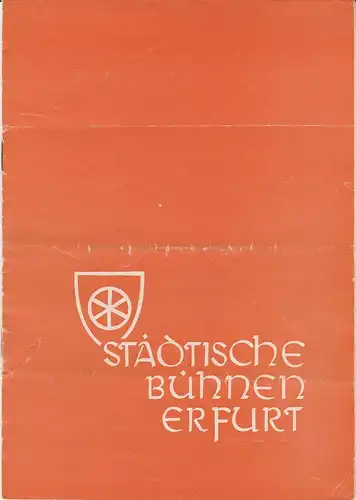 Städtische Bühnen Erfurt, Wilhelm Gröhl, Leo Berg, Eva Tietz: Programmheft Gaetano Donizetti DER LIEBESTRANK Spielzeit 1953 / 54 Heft 2. 