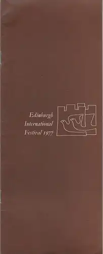 Edinburgh International Festival, Edinburgh Festival Society, Graham Melville-Mason: Programmheft JESSYE NORMAN 1. September 1977 Usher Hall Edinburgh International Festival 1977. 