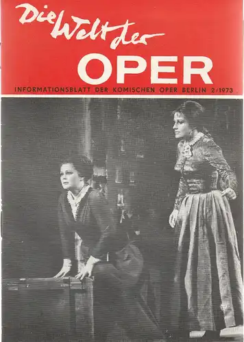 Komische Oper Berlin DDR, Stephan Stompor: DIE WELT DER OPER Informationsblatt der Komischen Oper 2 / 1973. 