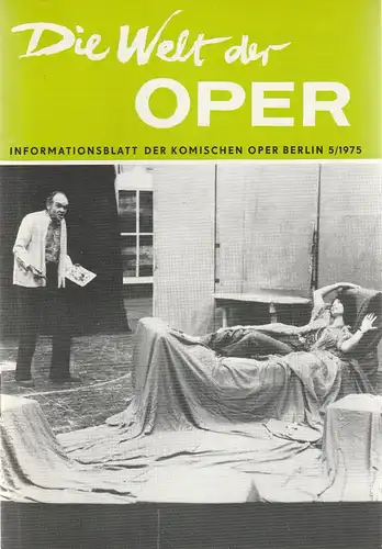 Komische Oper Berlin DDR, Stephan Stompor: DIE WELT DER OPER Informationsblatt der Komischen Oper 5 / 1975. 