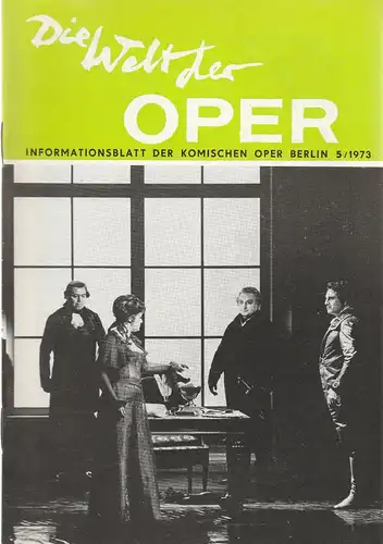 Komische Oper Berlin DDR, Stephan Stompor: DIE WELT DER OPER Informationsblatt der Komischen Oper 5 / 1973. 