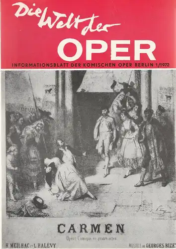 Komische Oper Berlin DDR, Stephan Stompor: DIE WELT DER OPER Informationsblatt der Komischen Oper 1 / 1972. 