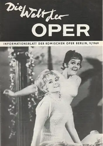 Komische Oper Berlin DDR, Horst Seeger, Stephan Stompor: DIE WELT DER OPER Informationsblatt der Komischen Oper 9 / 1969. 