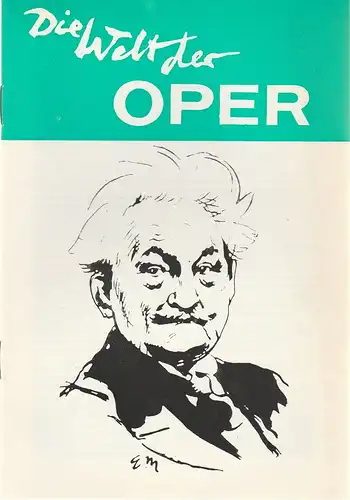 Komische Oper Berlin DDR, Horst Seeger, Stephan Stompor: DIE WELT DER OPER Informationsblatt der Komischen Oper 5 / 1972. 