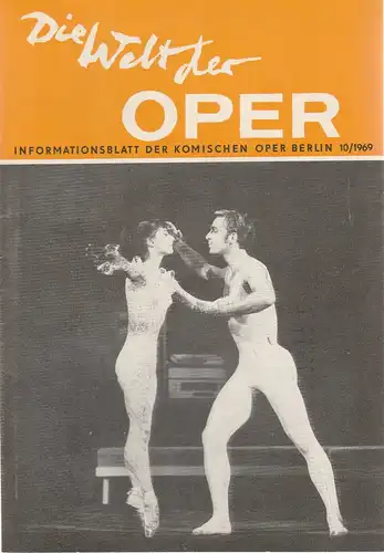 Komische Oper Berlin DDR, Stephan Stompor, Horst Seeger: DIE WELT DER OPER Informationsblatt der Komischen Oper 10 / 1969. 