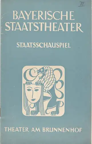 Bayerisches Staatschauspiel, Alois Johannes Lippl, Hermann Wenninger, Max Högel, Maren Hansen, Wilhelm Maie-Solg, Rudolf Beth (Photos): Programmheft Arthur Miller ALLE MEINE SÖHNE Premiere 25. Oktober...