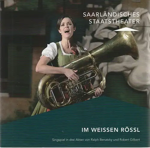 Saarländisches Staatstheater, Bodo Busse, Frederike Krüger, Martin Kaufhold (Probenfotos): Programmheft Ralph Benatzky / Robert Gilbert  IM WEISSEN RÖSSL Premiere 8. April 2021 Großes Haus Spielzeit 2020 / 2021. 