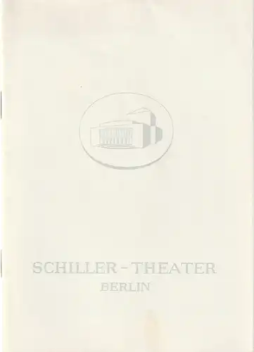 Schiller Theater, Boleslaw Barlog, Albert Beßler: Programmheft Gotthold Ephraim Lessing NATHAN DER WEISE Spielzeit 1964 /65 Heft 116. 