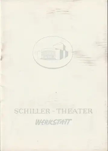 Schiller-Theater Werkstatt, Boleslaw Barlog, Albert Beßler: Programmheft Vaclav Havel DAS GARTENFEST Spielzeit 1964 / 65 Heft 153. 