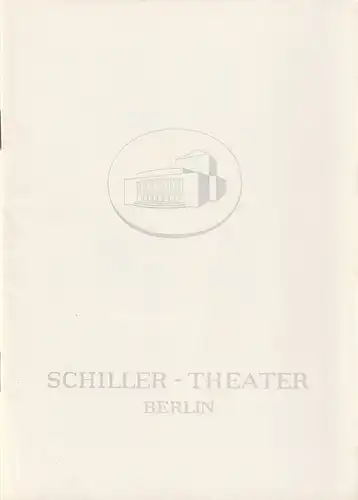 Schiller  Theater Berlin, Boleslaw Barlog, Albert Beßler: Programmheft Friedrich Hölderin EMPEDOKLES Spielzeit 1962 / 63 Heft 134. 