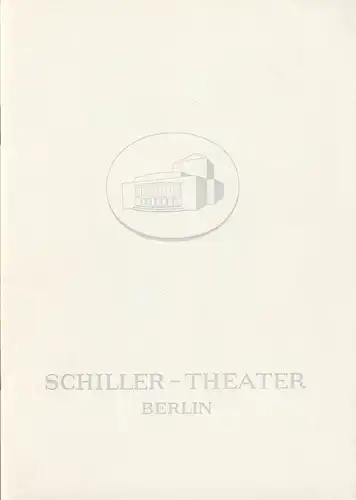 Schiller  Theater Berlin, Boleslaw Barlog, Albert Beßler: Programmheft Frank Wedekind DER MARQUIS VON KEITH Spielzeit 1963 / 64 Heft 137. 