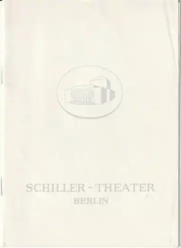 Schiller-Theater, Boleslaw Barlog, Albert Beßler: Programmheft  William Shakespeare DER WIDERSPENSTIGEN ZÄHMUNG Spielzeit 1963 / 64 Heft 140. 
